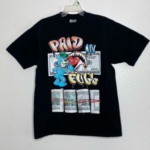 SHAKA Paid in Full Super Max Heavy 100% Cotton Black T Shirt Size L